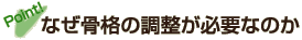 なぜ骨格の調整が必要なのか